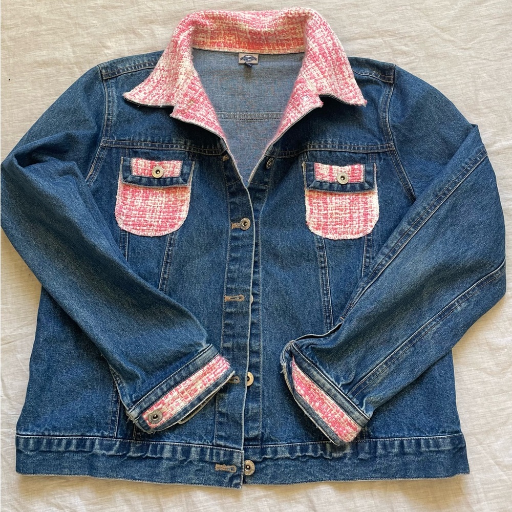 Shaver Lake Jean jacket with pink tweed